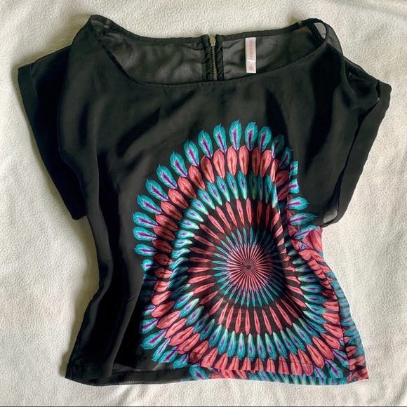 Xhilaration Chiffon Tee Small - Picture 1 of 4